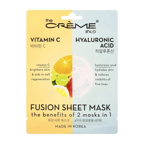 The Crème Shop Vitamin C & Hyaluronic Acid Fusion Full Face Masks NIB - Picture 2 of 3
